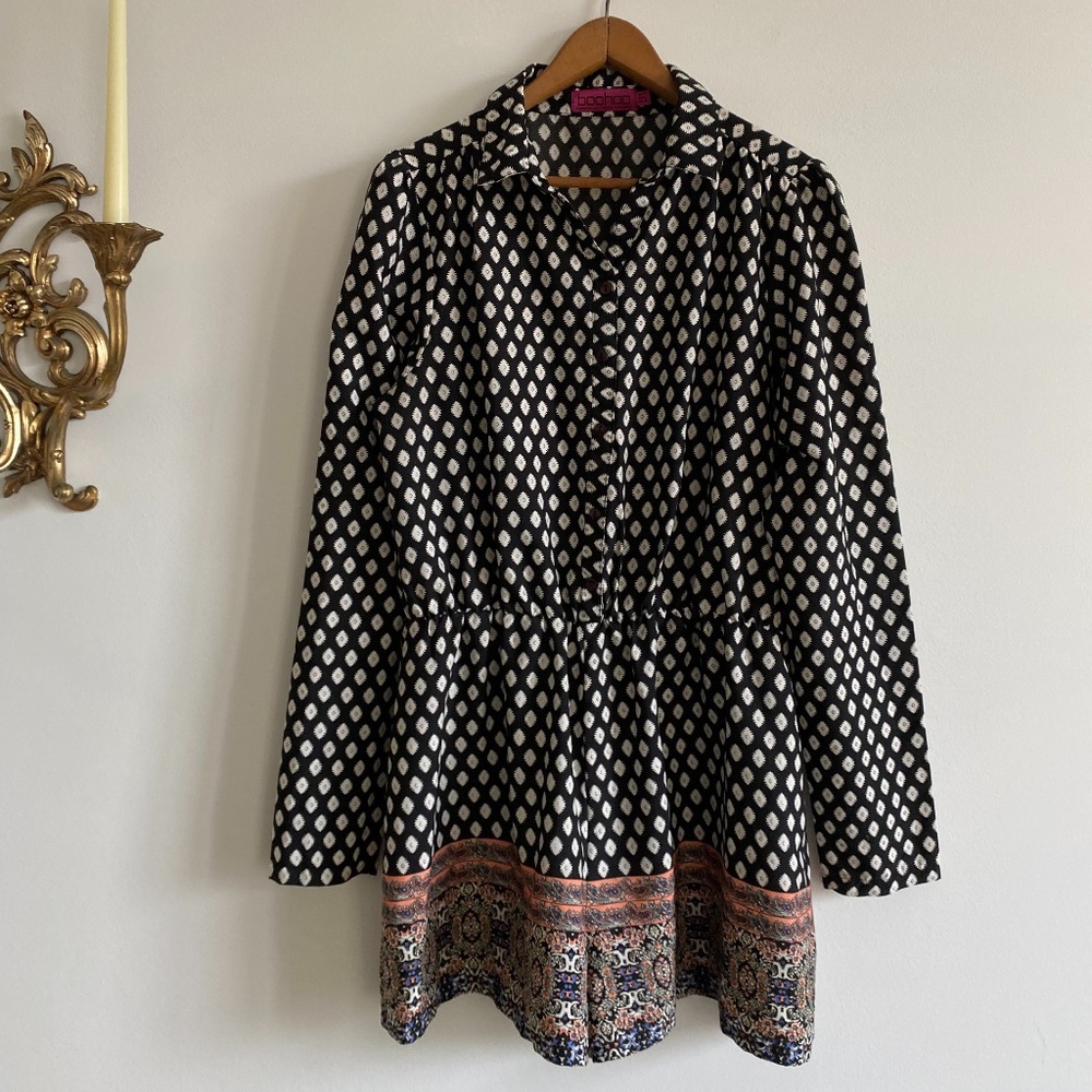 Boohoo long sleeve playsuit/romper Size 10